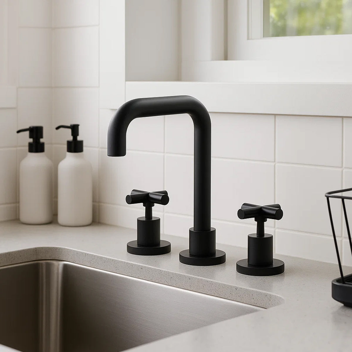 X Plus Basin Set Matte Black