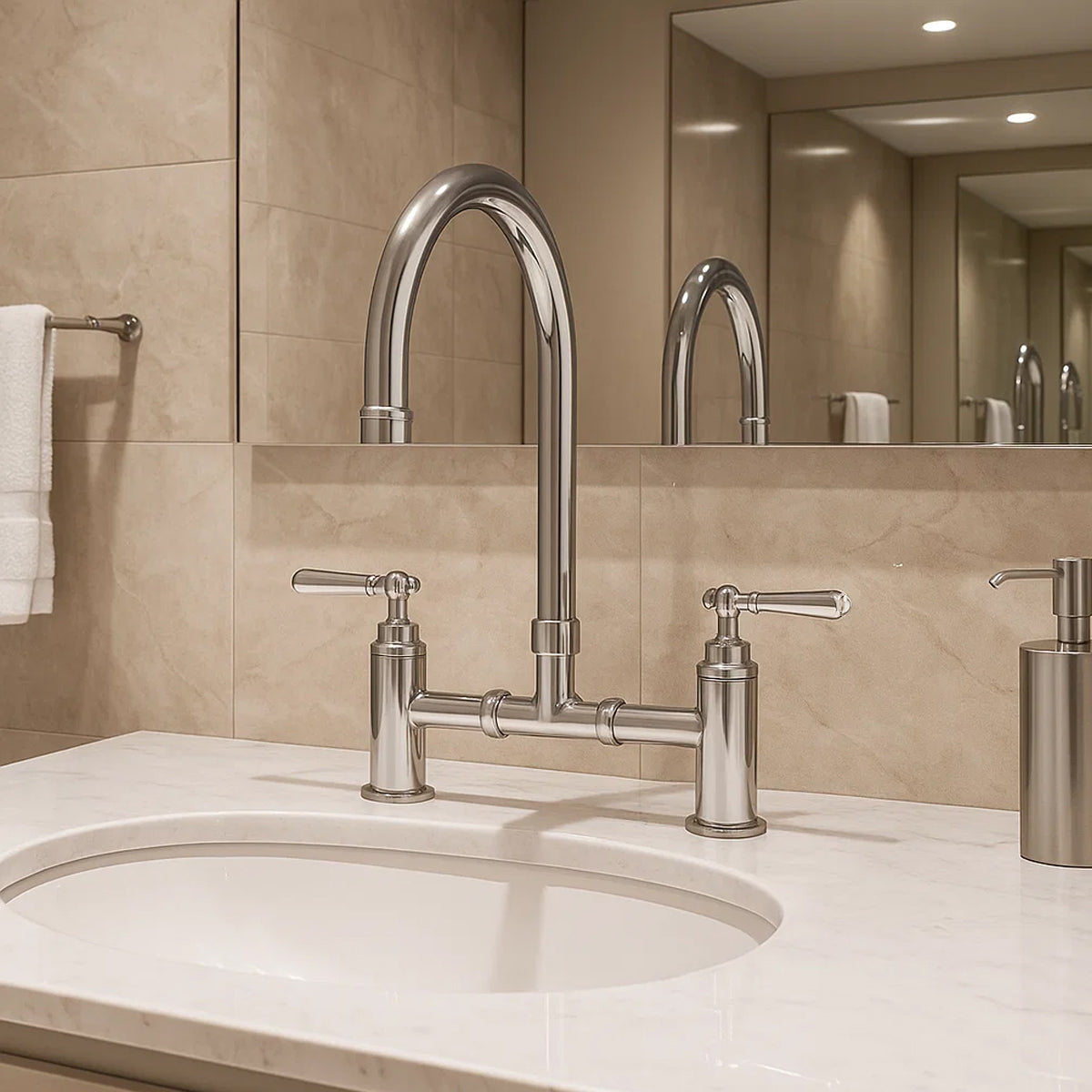 York Bridge Kitchen Set Brushed Nickel