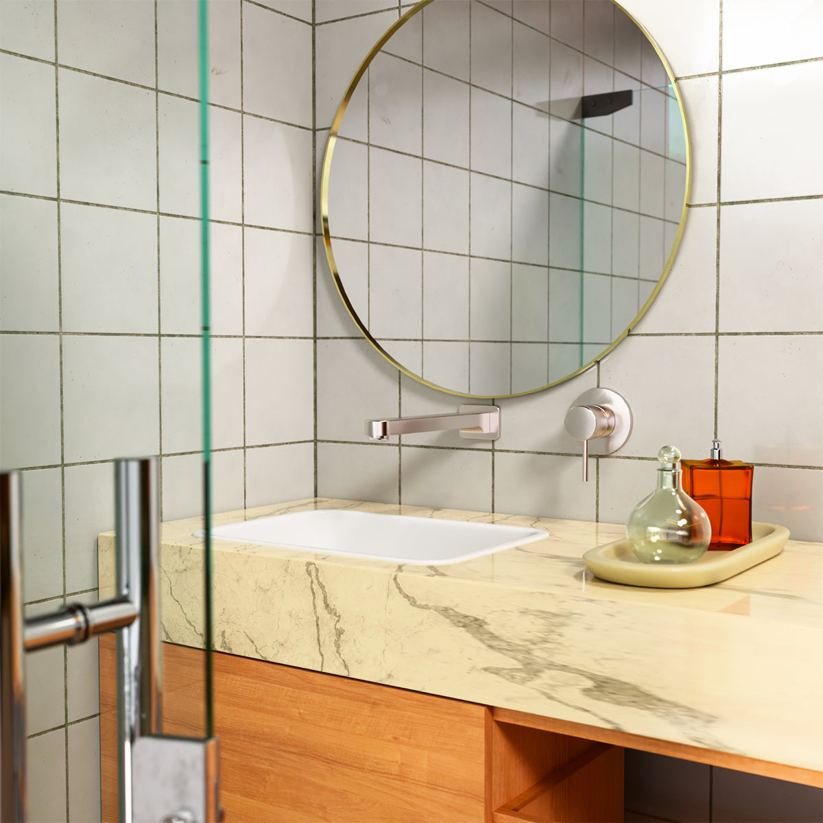 Ecco Fixed Bath Spout Only Brushed Nickel