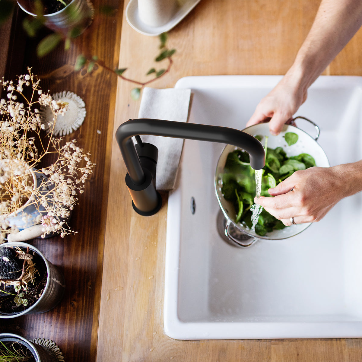 Dolce Kitchen Mixer Square Shape Matte Black