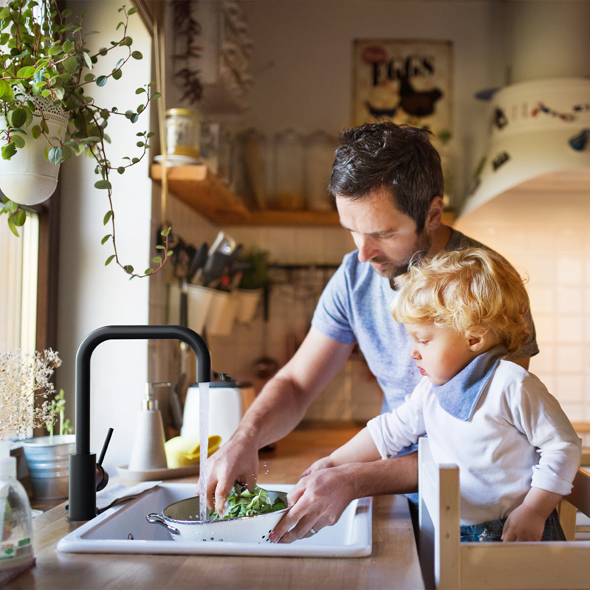 Dolce Kitchen Mixer Square Shape Matte Black