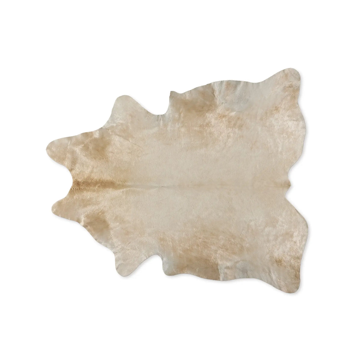 Creme Caramel Natural Hair-on-Hide Rug Living Room Leather Backing Carpet