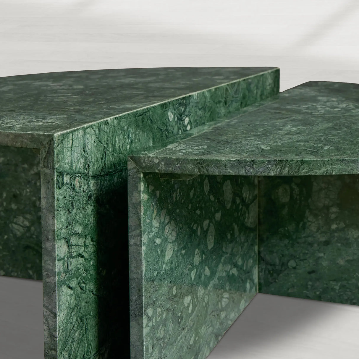 Riggs Modular Marble Circular Coffee Table Natural Stone Cocktail Table Sofa Center Tea Table