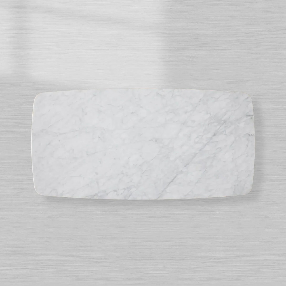 Saint Germain Marble Top Coffee Table Living Room Cocktail Table Clement Wood Base Center Tea Table