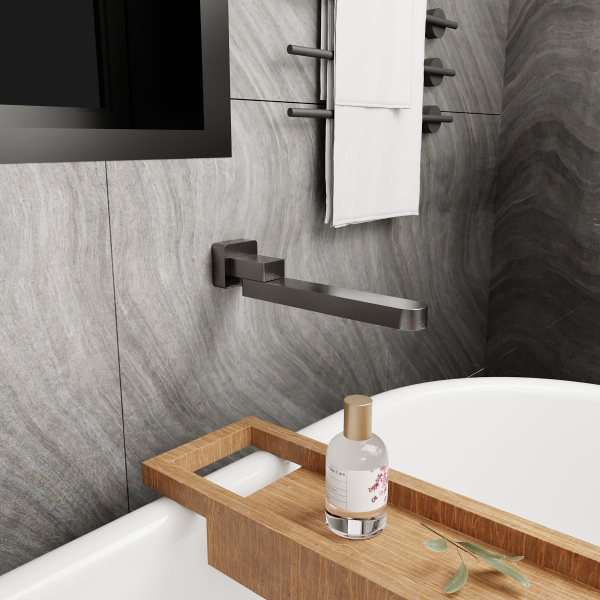 Bianca Swivel Bath Spout Only Gun Metal