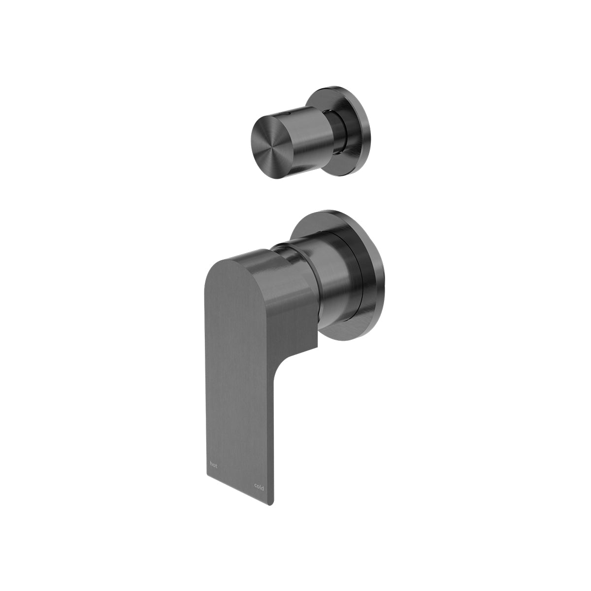 Bianca Shower Mixer With Divertor Separate Back Plate Gun Metal