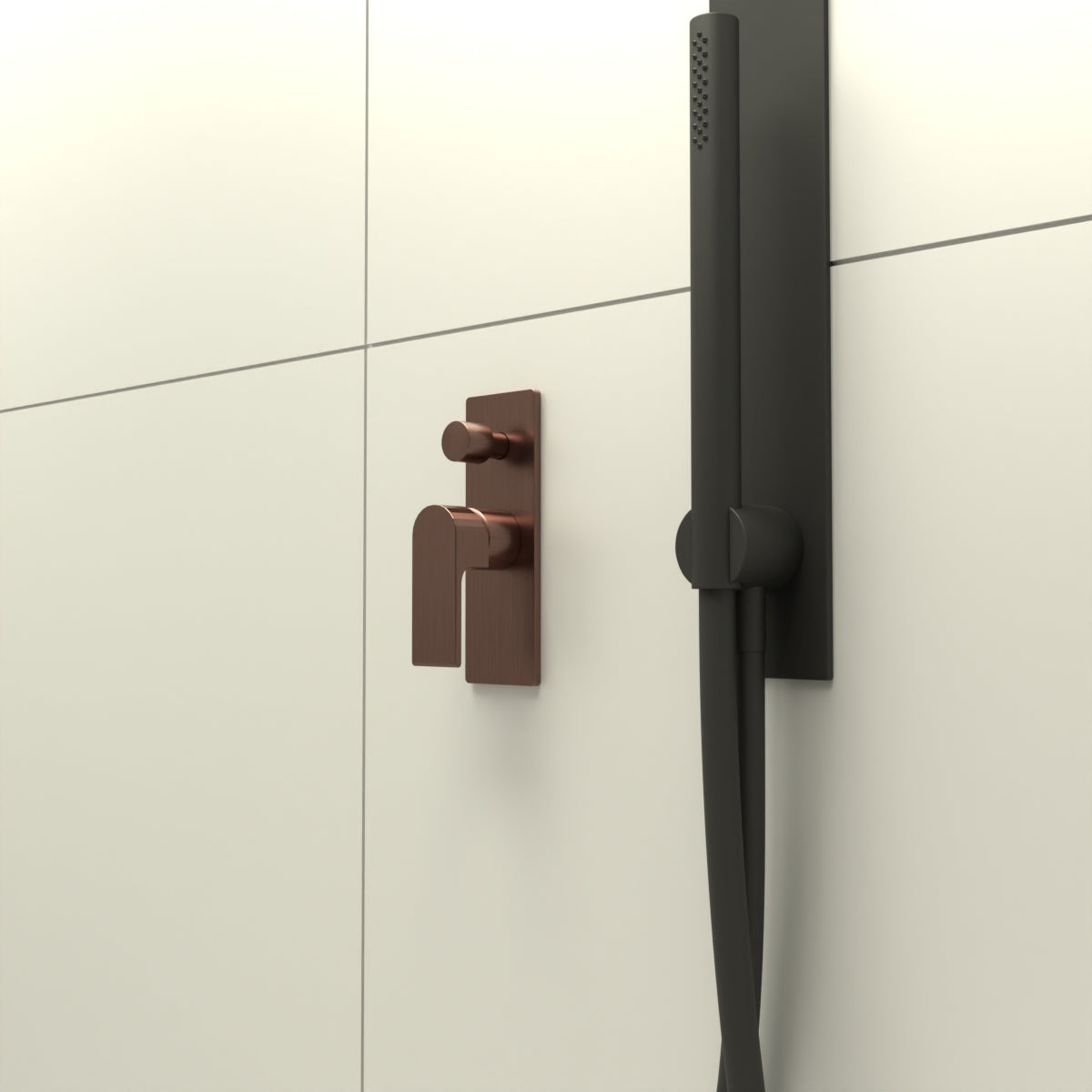 Bianca Shower Mixer With Divertor Brushed Bronze