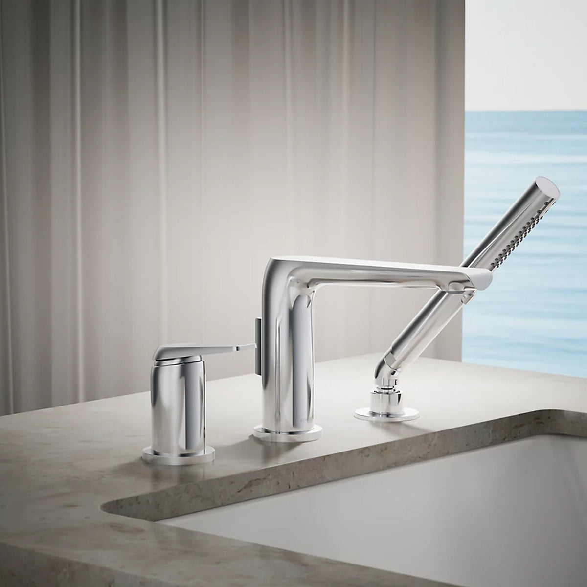 Kohler Hob Mount Bath Filler - Polished Chrome 97360T-4E-CP