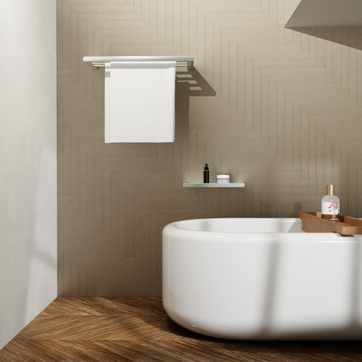 Bianca Metal Shower Shelf Chrome