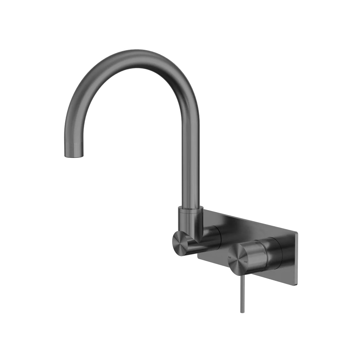 Mecca Wall Basin/Bath Mixer Swivel Spout Gun Metal