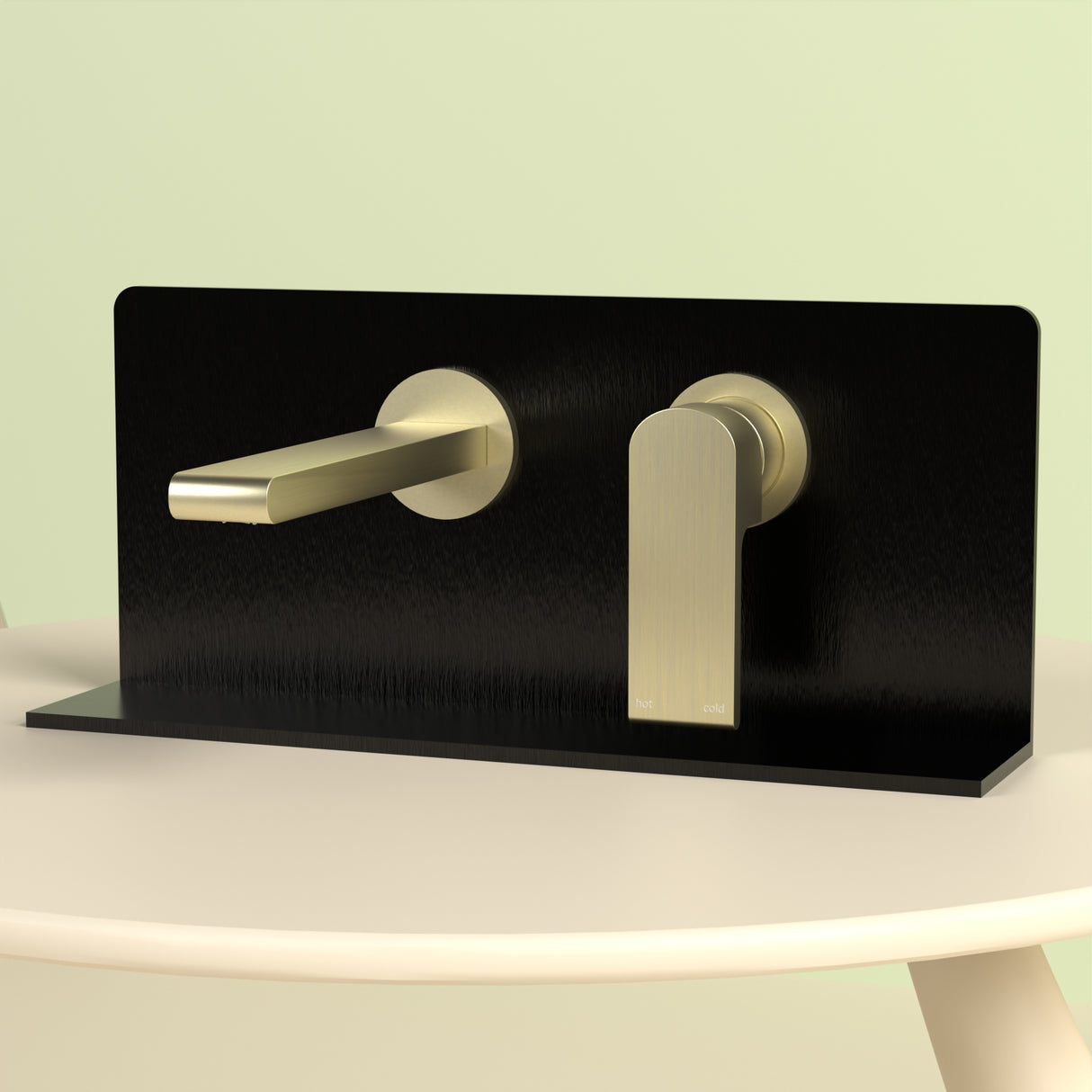 Bianca Wall Basin/Bath Mixer Separate Back Plate 187mm Brushed Gold