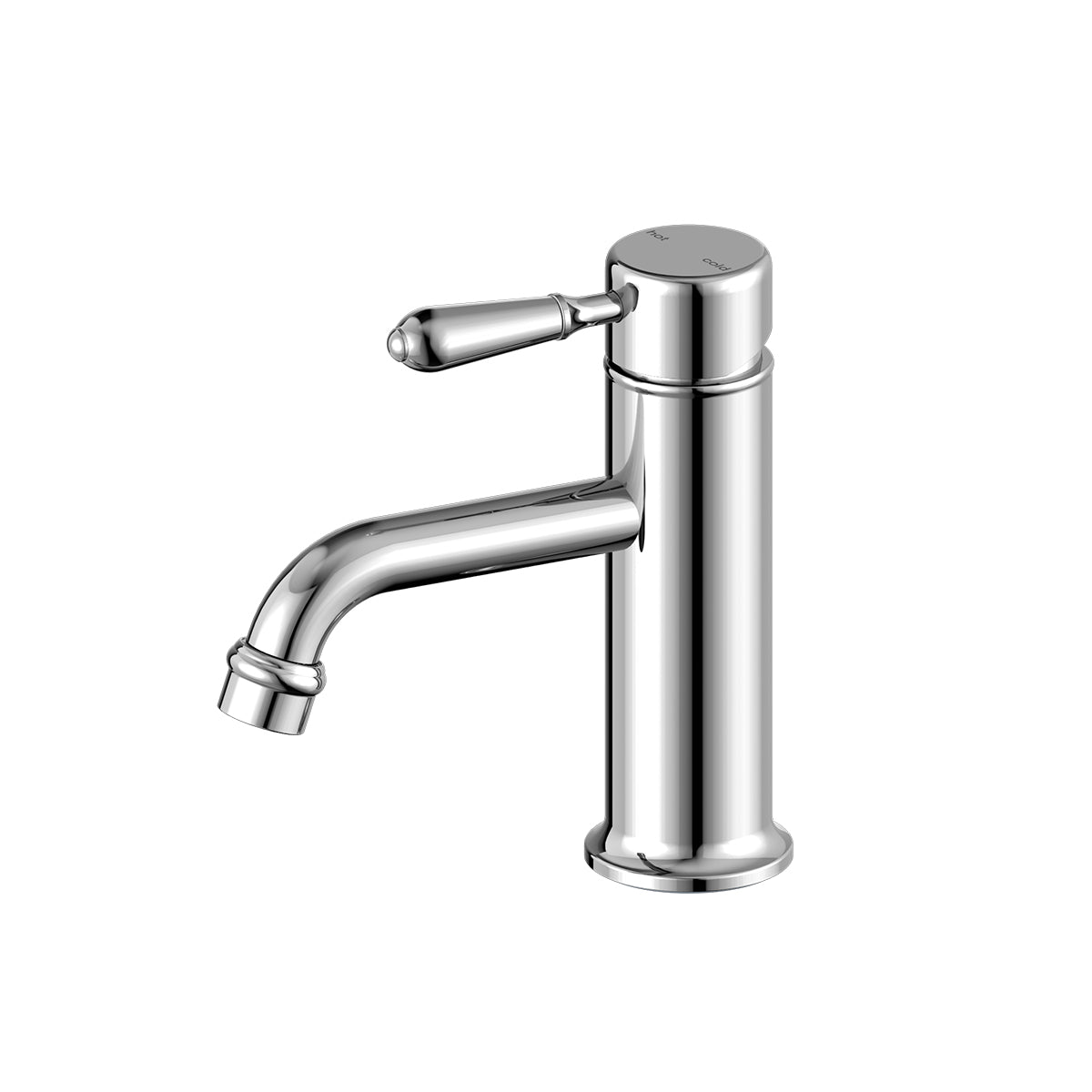 York Straight Basin Mixer With Metal Lever Chrome