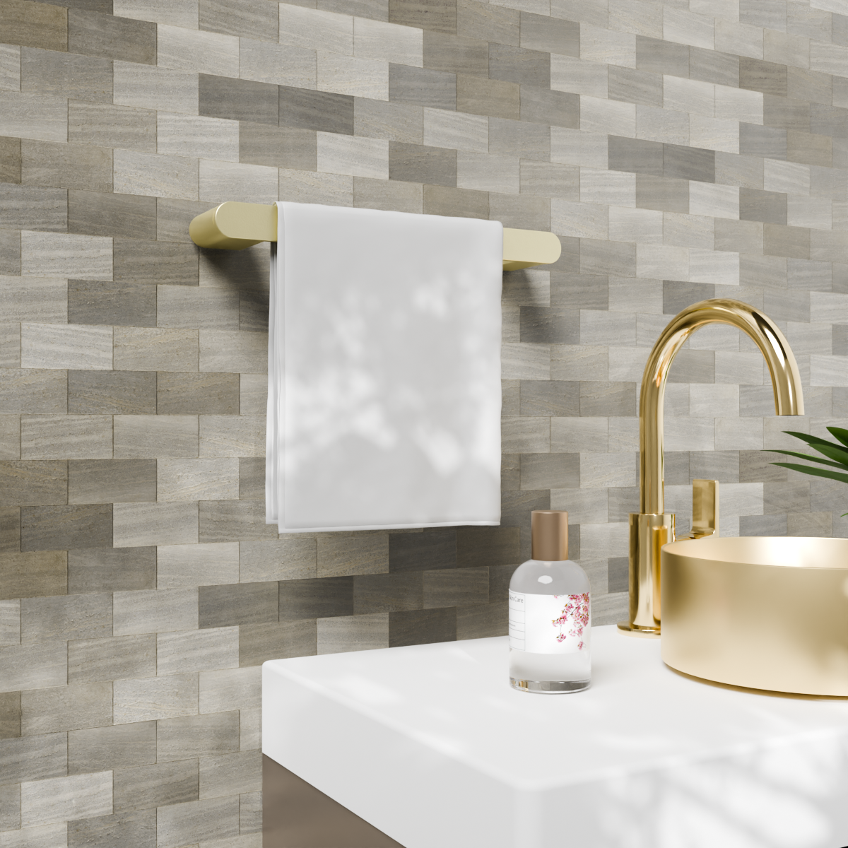 Bianca Hand Towel Rail Brushed Gold