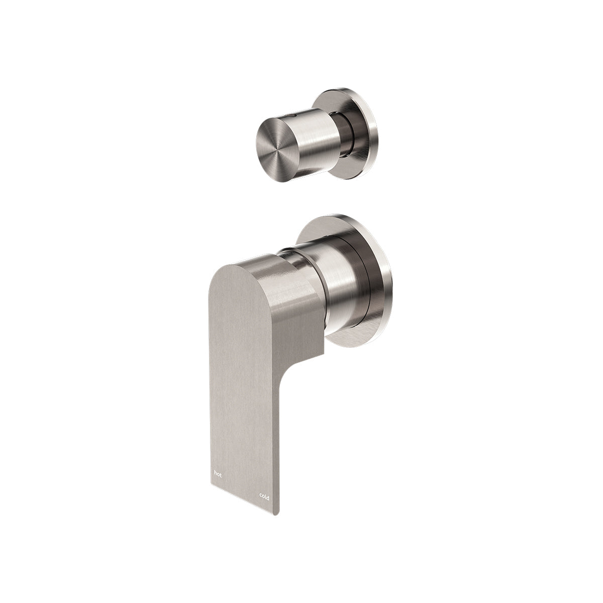 Bianca Shower Mixer With Divertor Separate Back Plate Brushed Nickel
