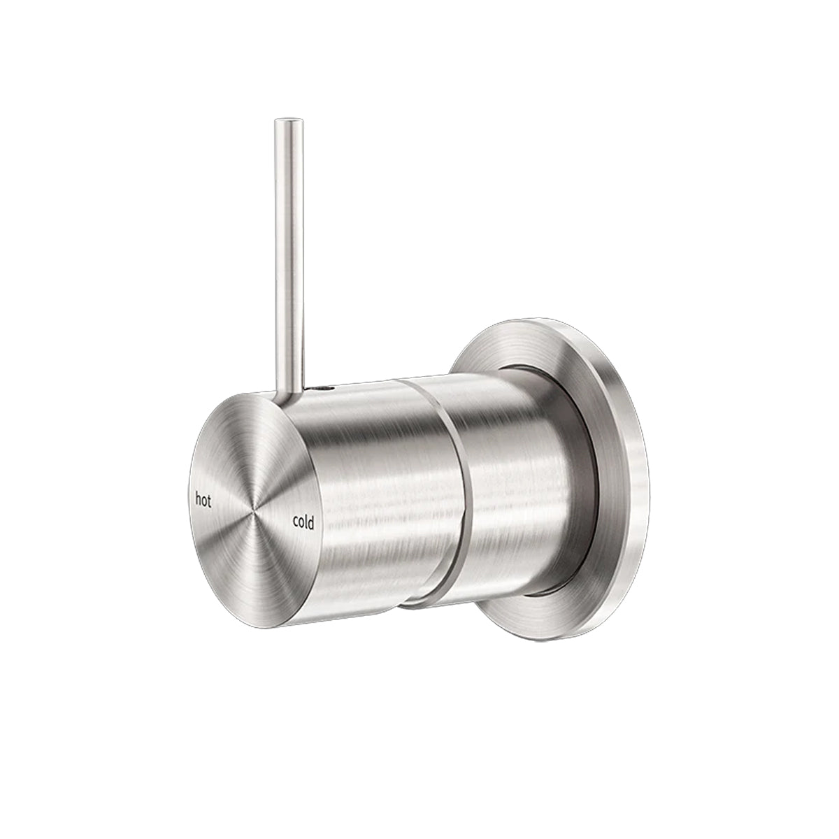 Mecca Shower Mixer 60mm Handle Up Plate Brushed Nickel