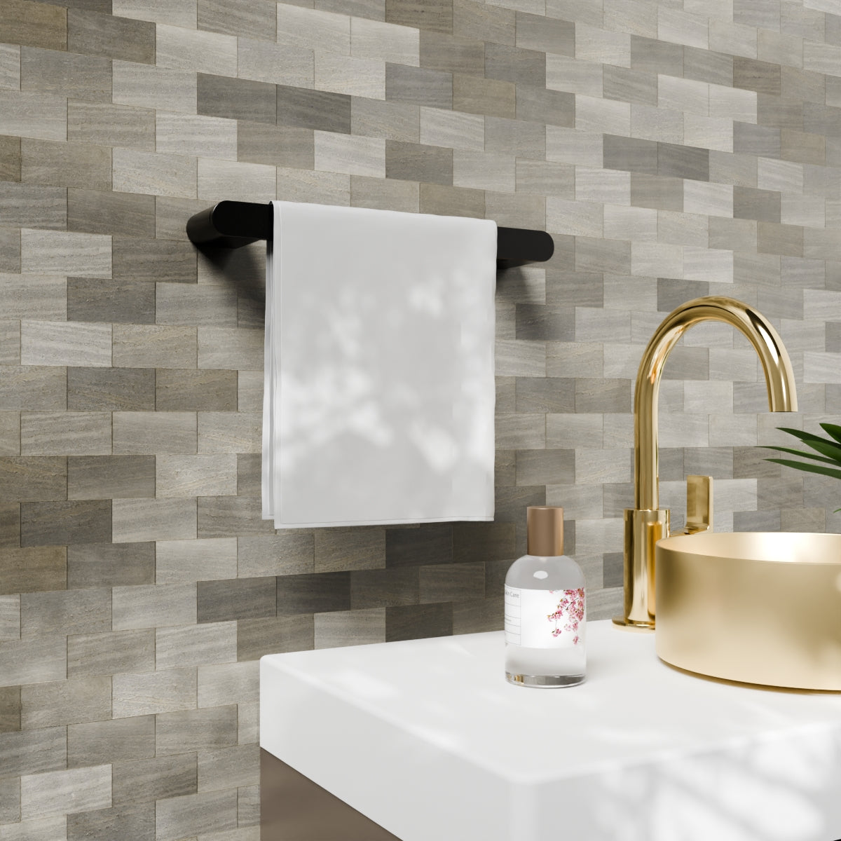 Bianca Hand Towel Rail Matte Black