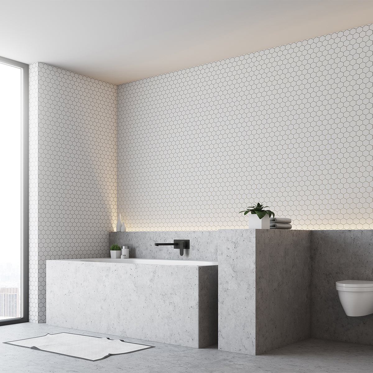 Ecco Wall Basin Mixer Matte Black