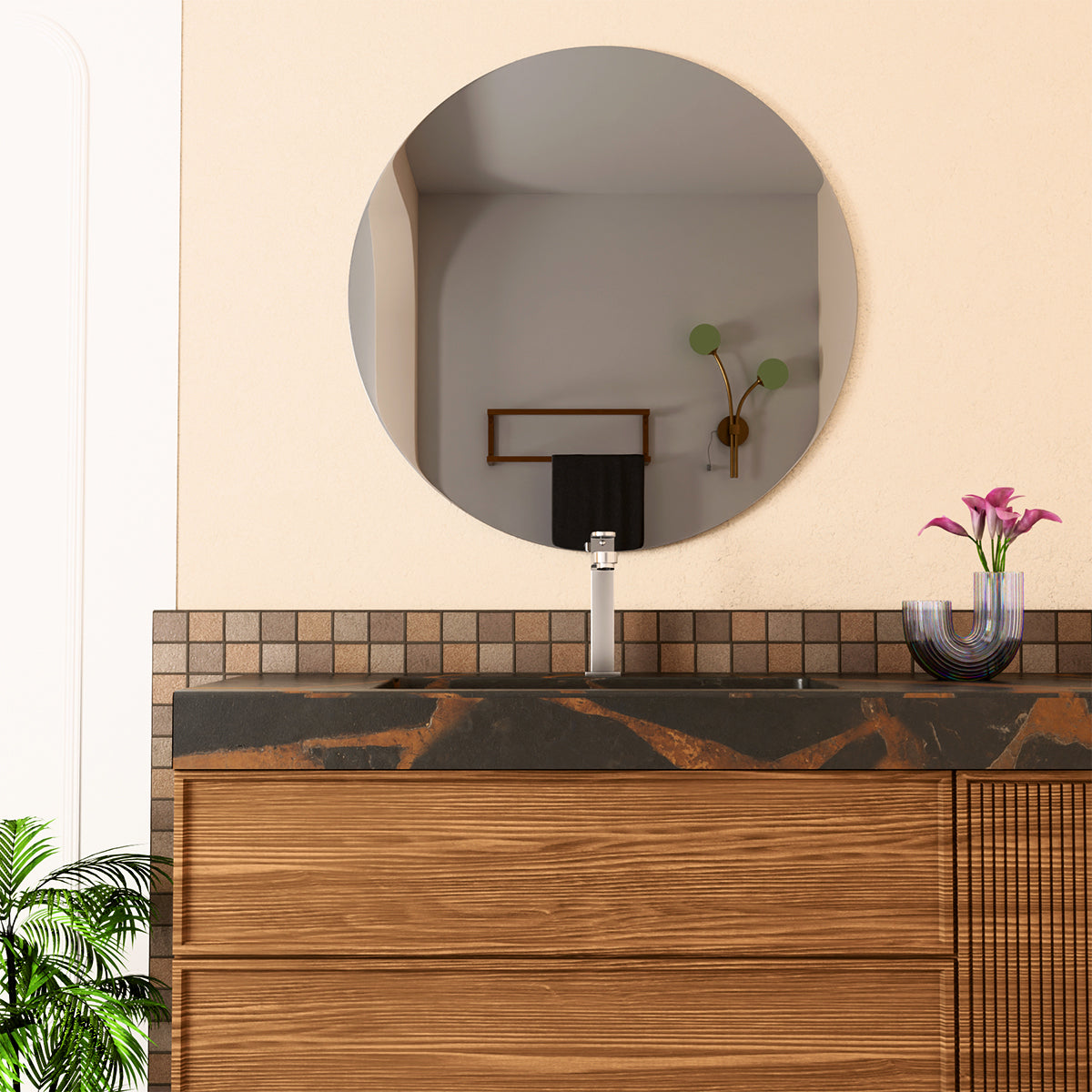 Ecco Tall Basin Mixer Brushed Nickel