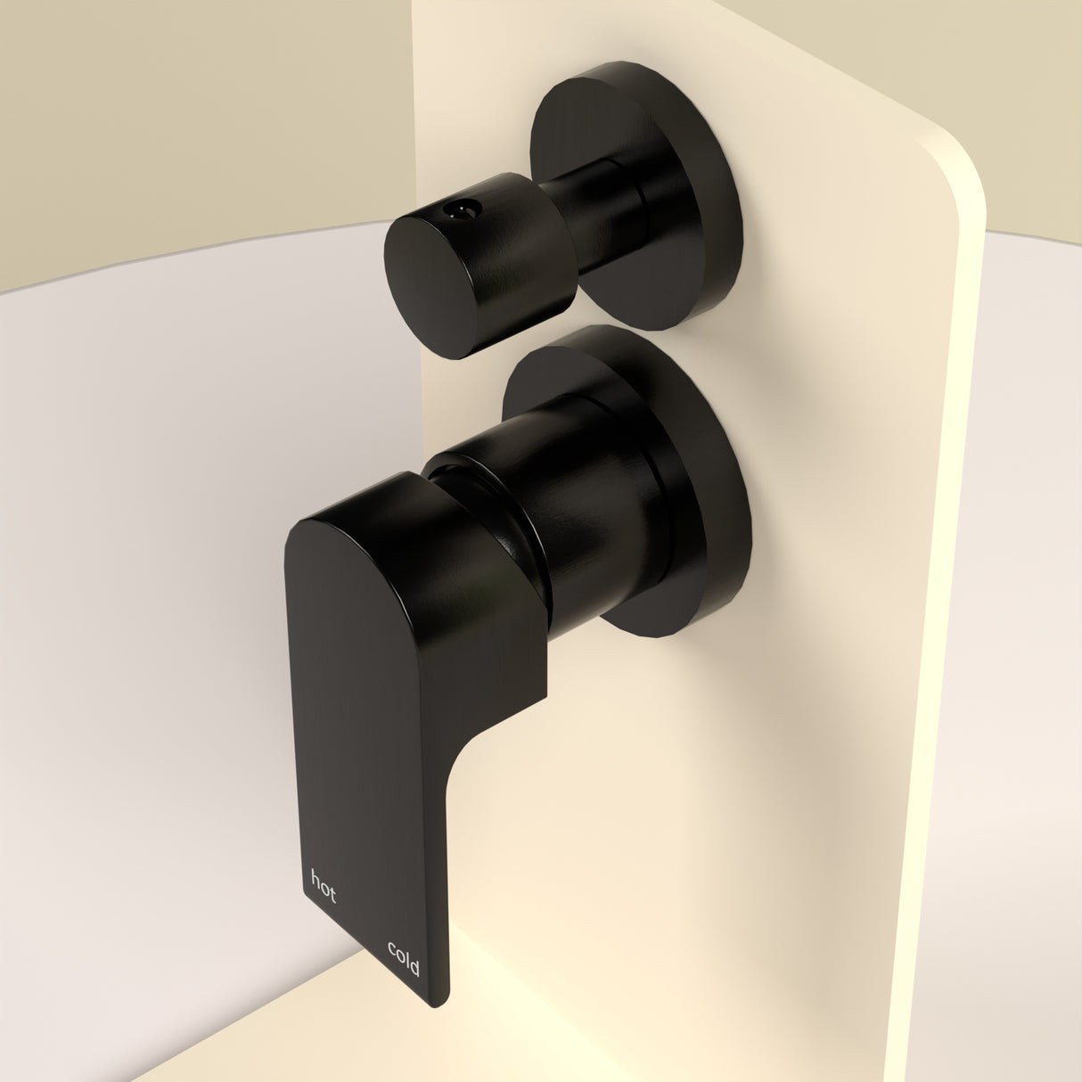 Bianca Shower Mixer With Divertor Separate Back Plate Matte Black