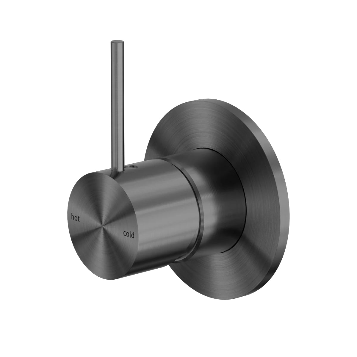 Mecca Shower Mixer Handle Up 80mm Plate Gun Metal