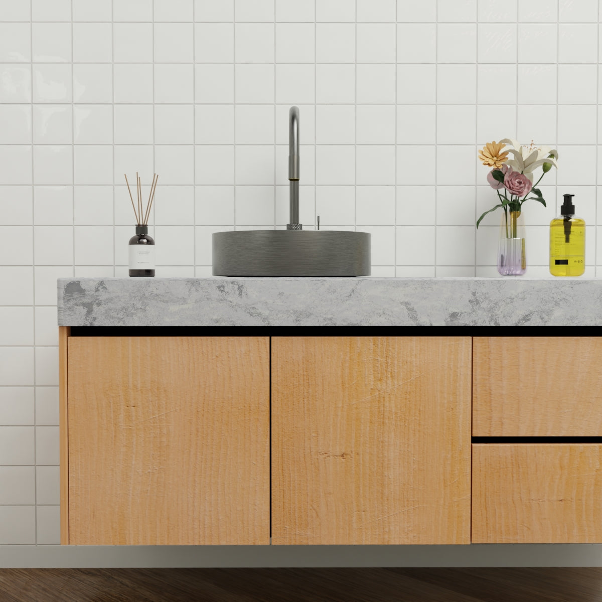 Opal Pull Out Sink Mixer With Vegie Spray Function Graphite