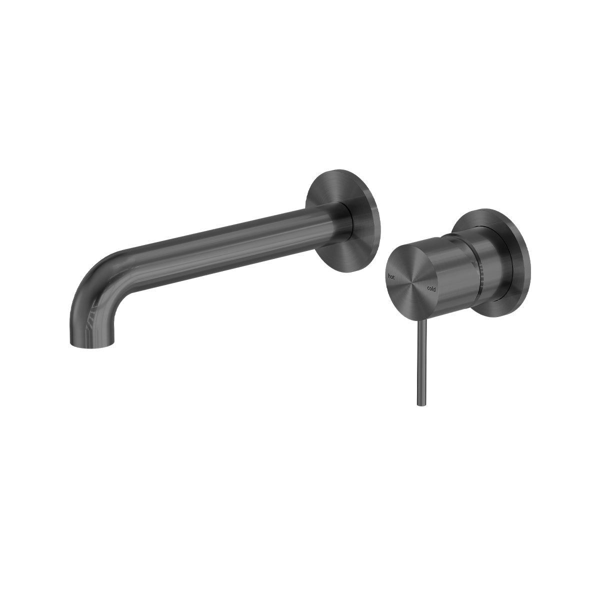 Mecca Wall Basin/bath Mixer Separate Back Plate 120mm Gun Metal