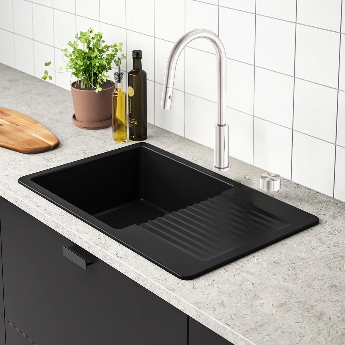 Kara Progressive Pull Out Kitchen Set Brushed Nickel