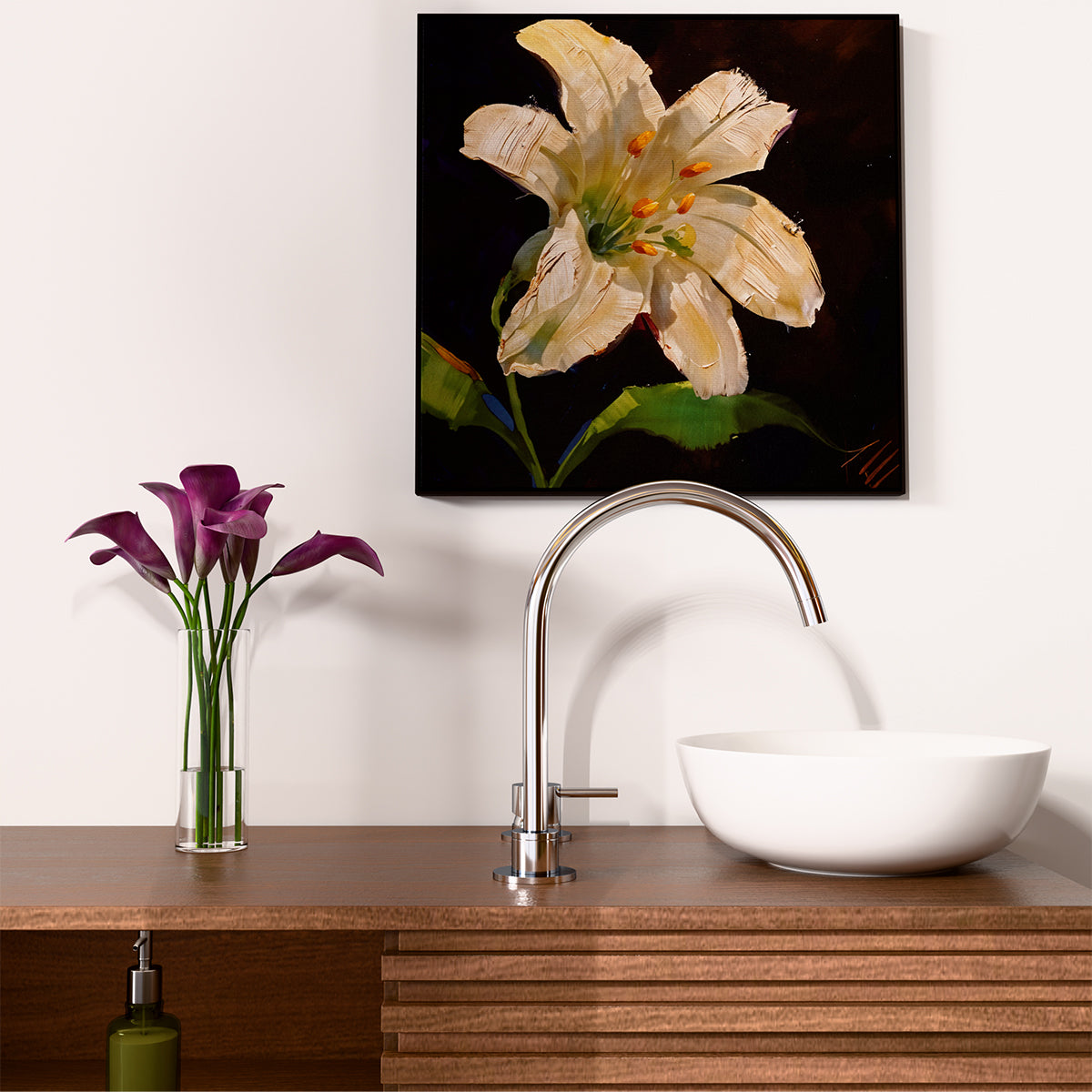 Mecca Hob Basin Mixer Round Swivel Spout Chrome