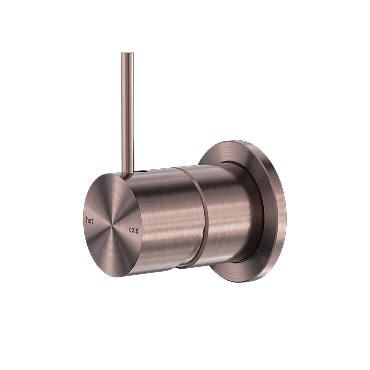 Mecca Shower Mixer 60mm Handle Up Plate Brushed Bronze