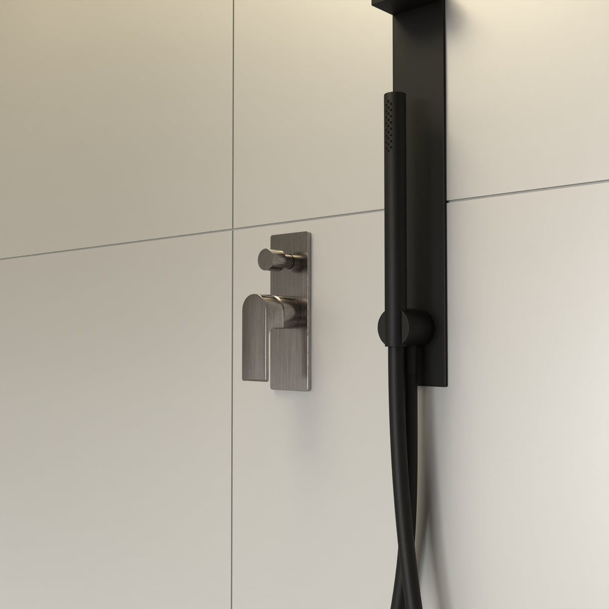 Bianca Shower Mixer With Divertor Gun Metal