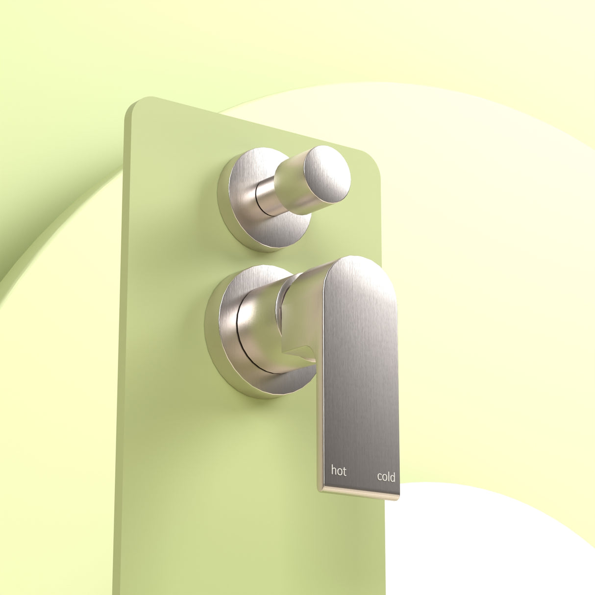 Bianca Shower Mixer With Divertor Separate Back Plate Brushed Nickel