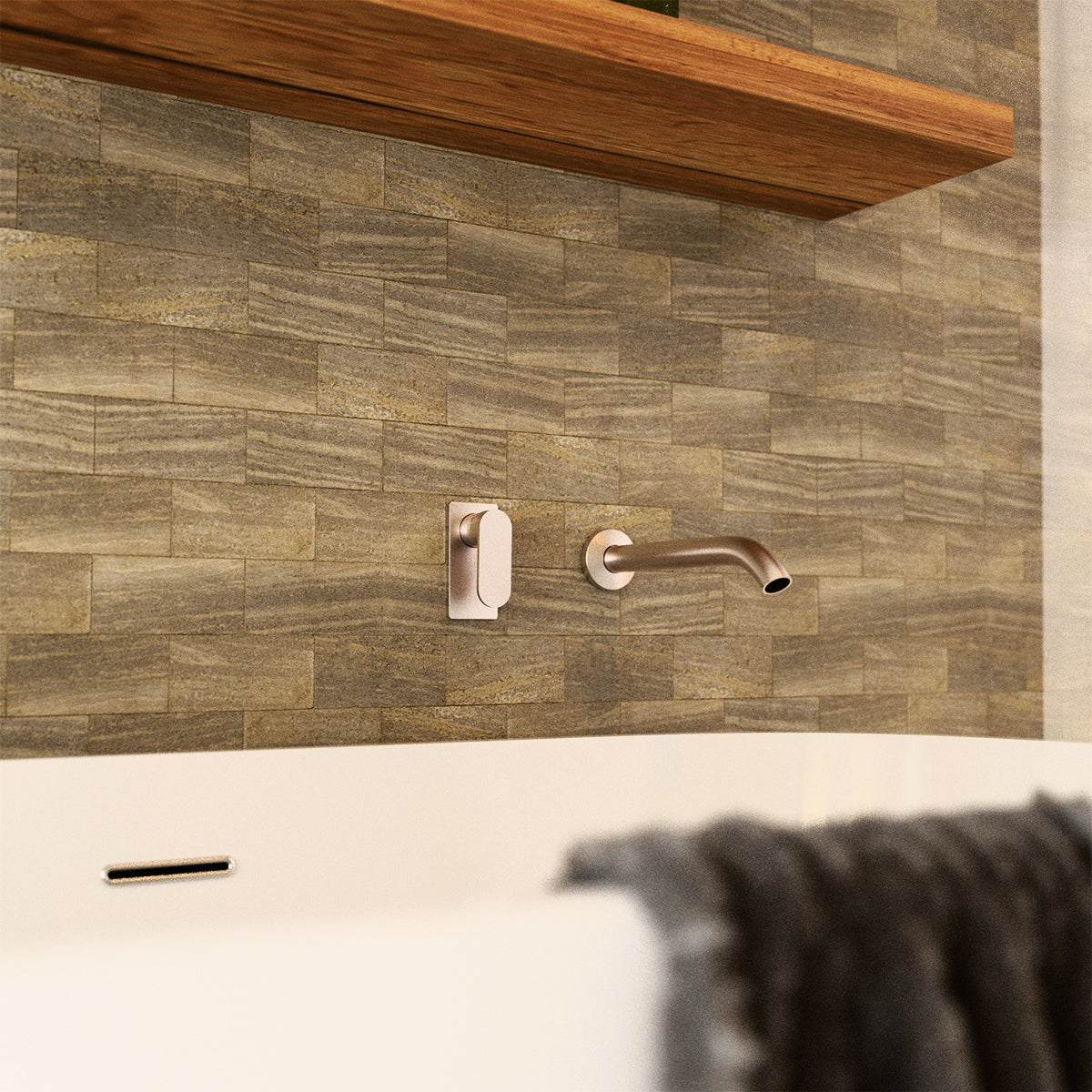 Ecco Shower Mixer Brushed Nickel