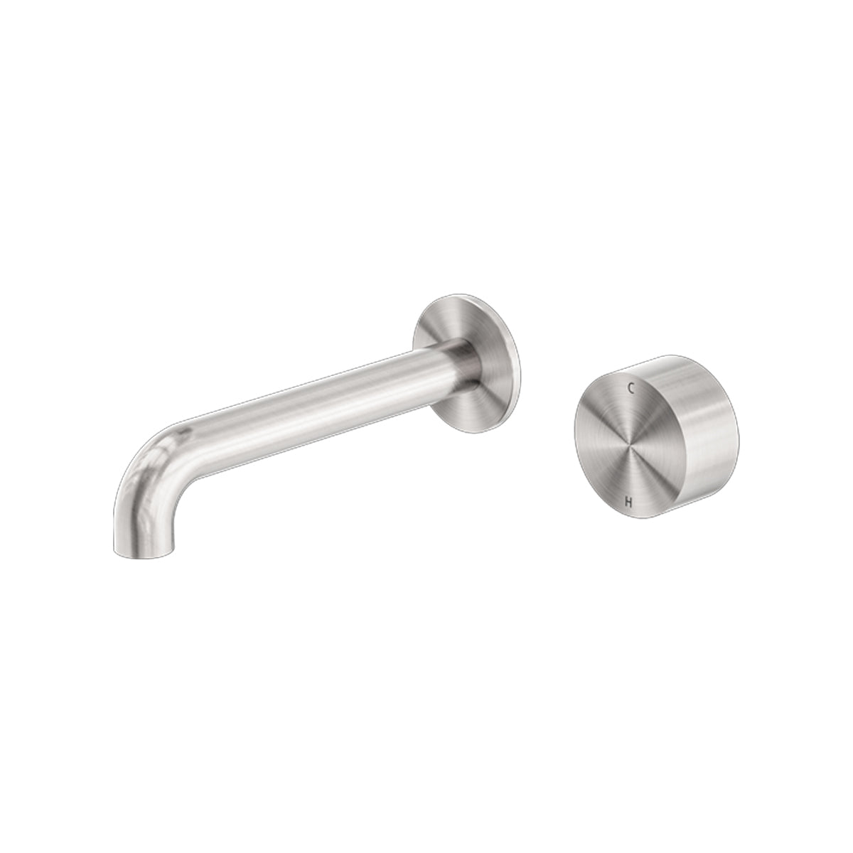 Kara Progressive Wall Basin/Bath Set 260mm Brushed Nickel