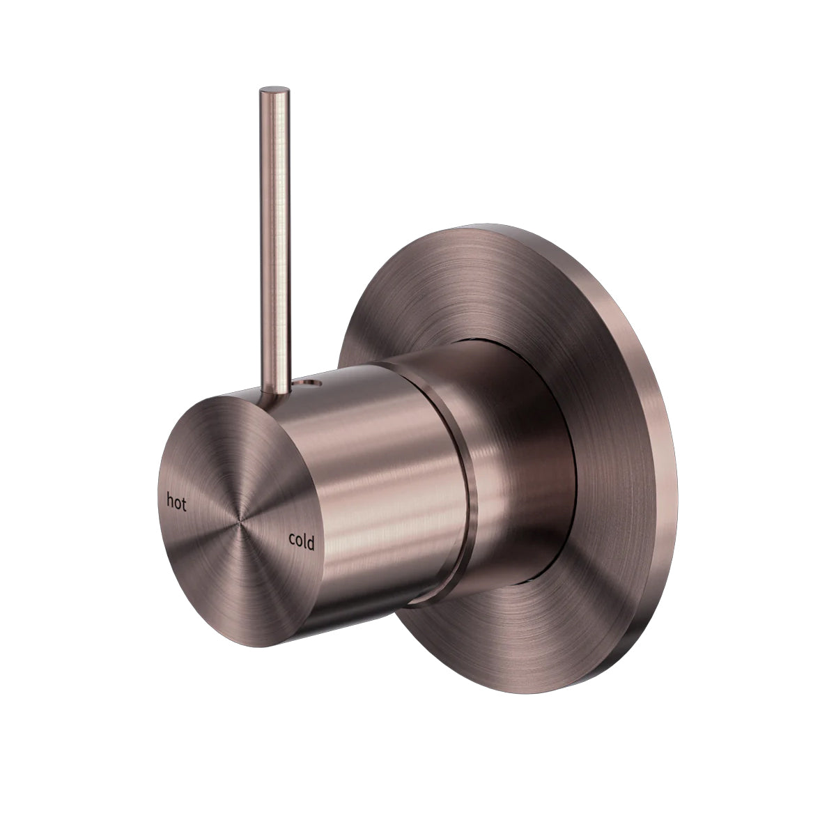 Mecca Shower Mixer Handle Up 80mm Plate Brushed Bronze