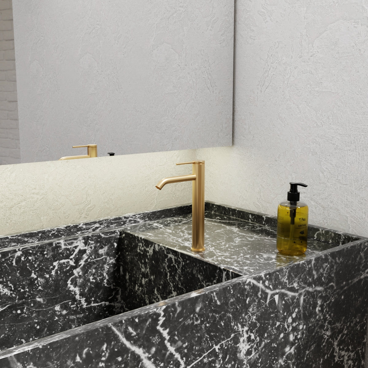 Components Super Tall Single Lever Basin Mixer - Brushed Brass