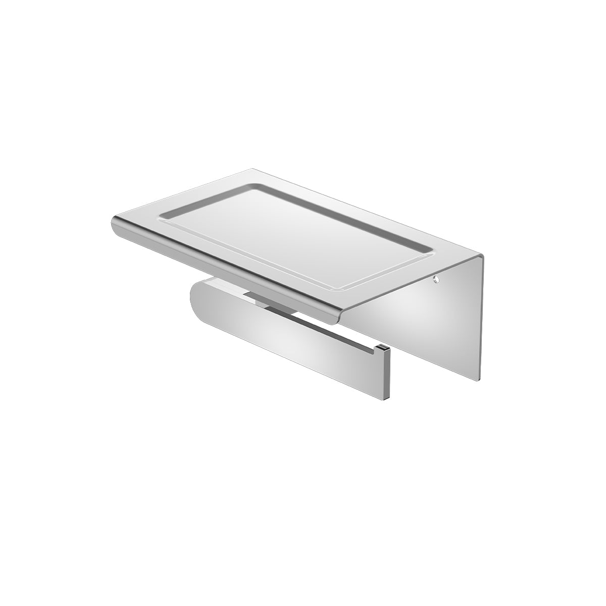 Bianca Toilet Roll Holder With Phone Holder Chrome