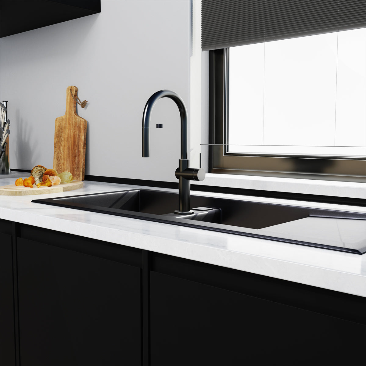 Crue Kitchen Mixer Matte Black