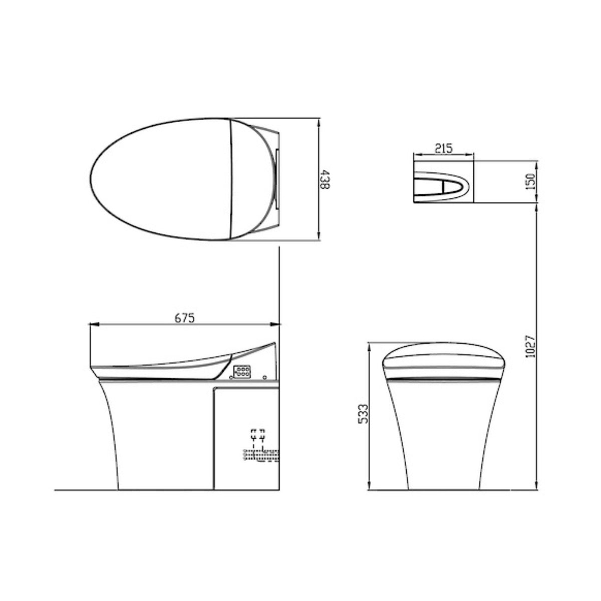 Veil Wall-Faced Intelligent Toilet