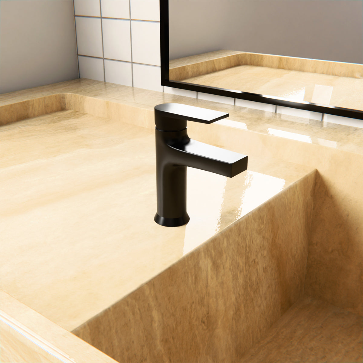 Taut Basin Mixer-Matte Black