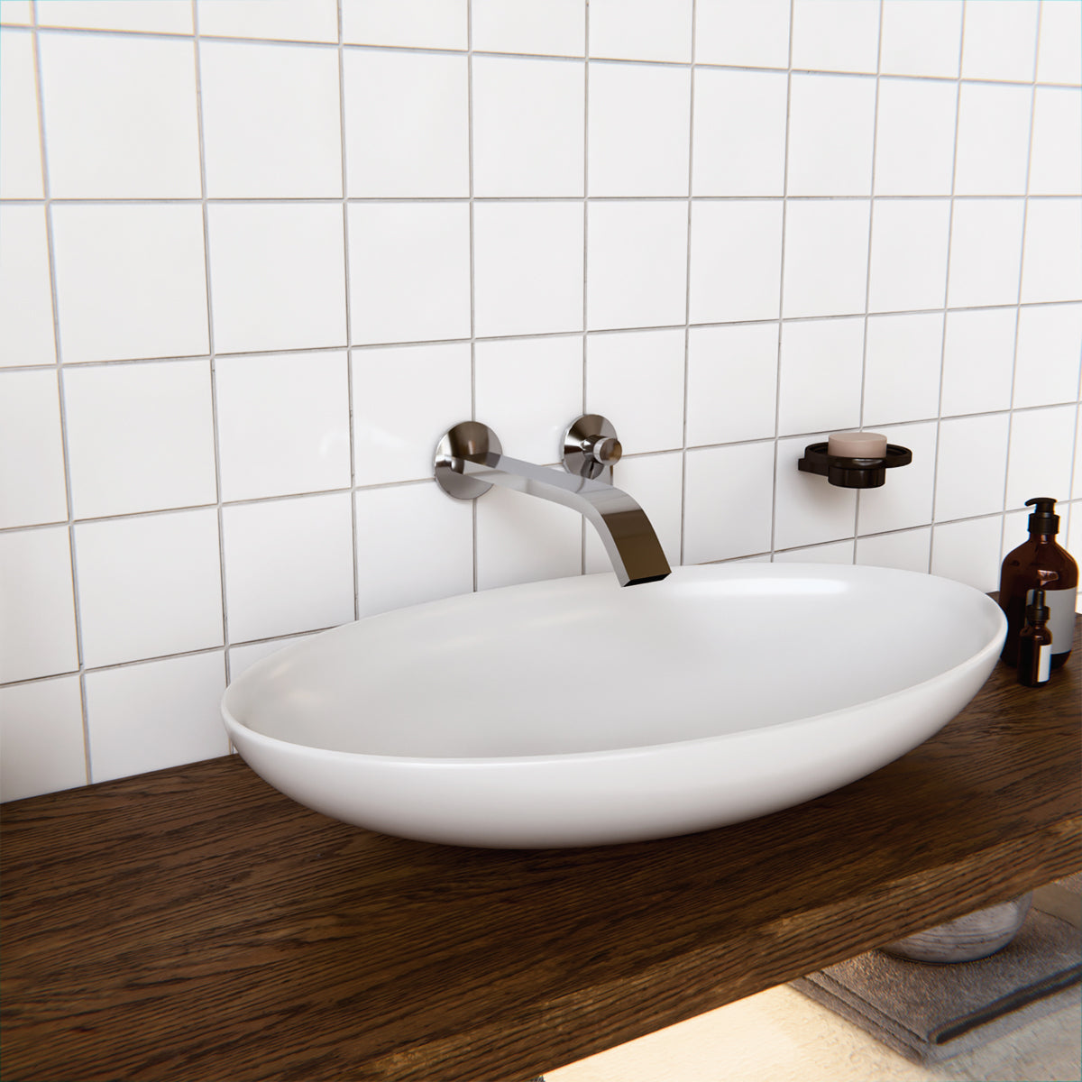 Components Ribbon Basin Spout - Polished Chrome