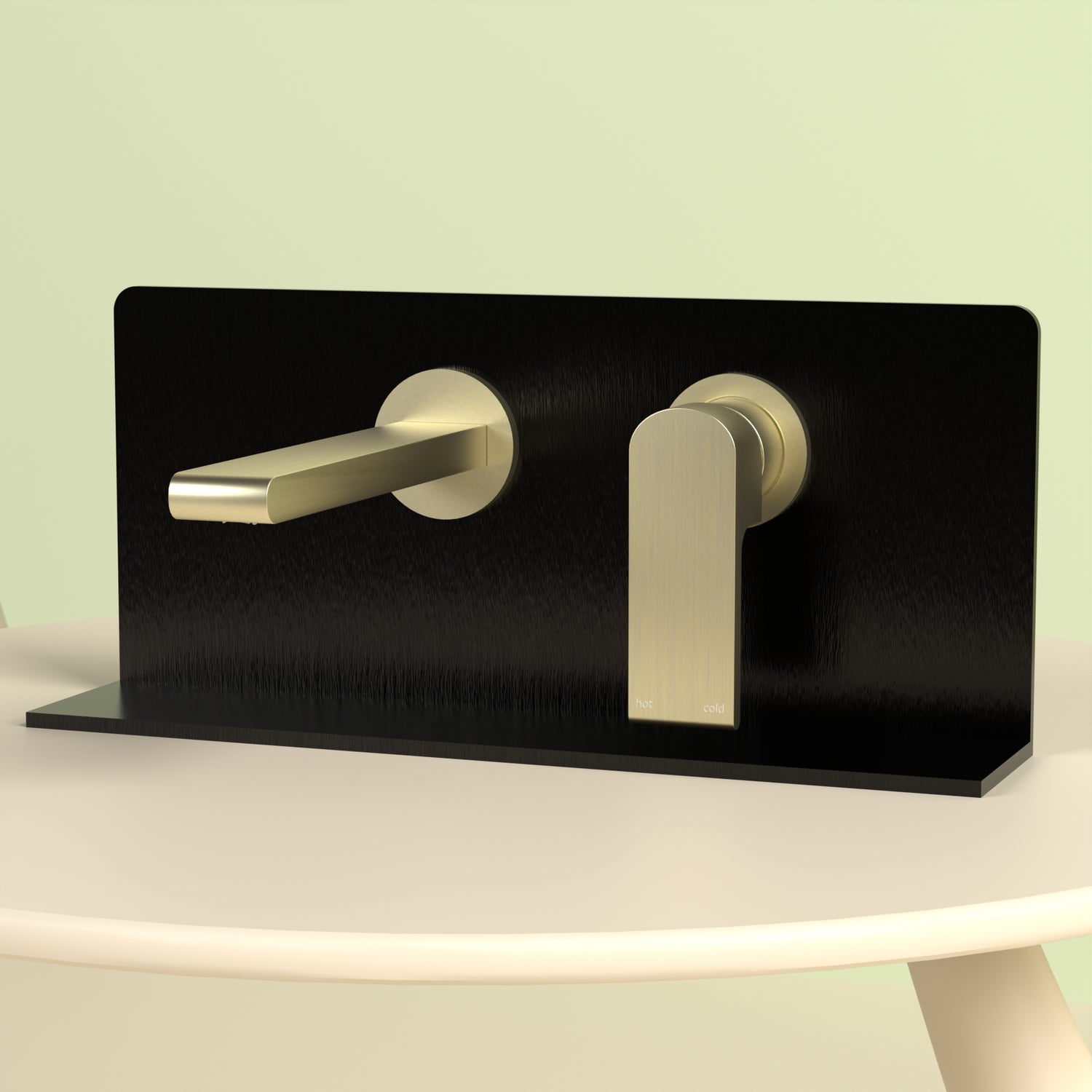 Bianca Wall Basin/Bath Mixer Separate Back Plate 230mm Brushed Gold