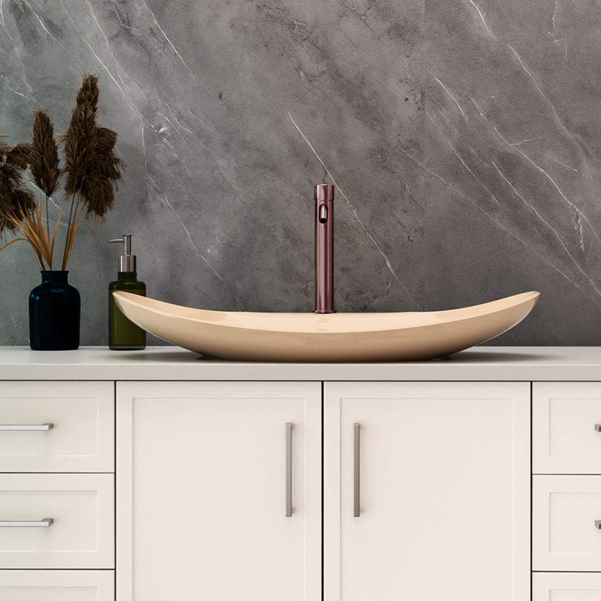 Mecca Tall Basin Mixer Brushed Bronze