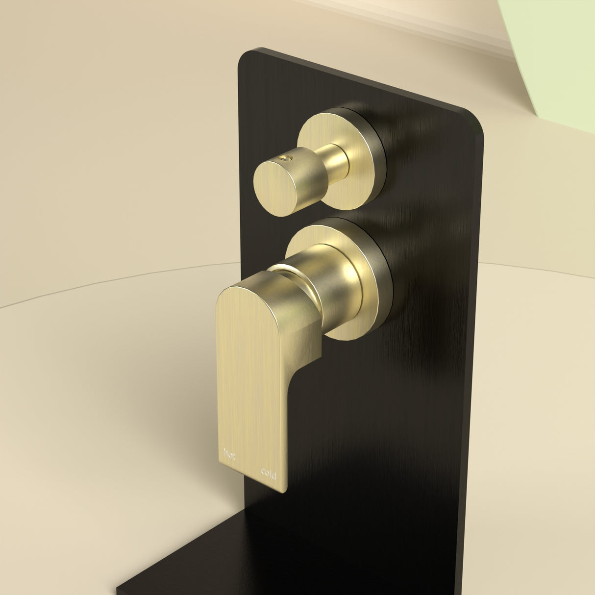 Bianca Shower Mixer With Divertor Separate Back Plate Brushed Gold