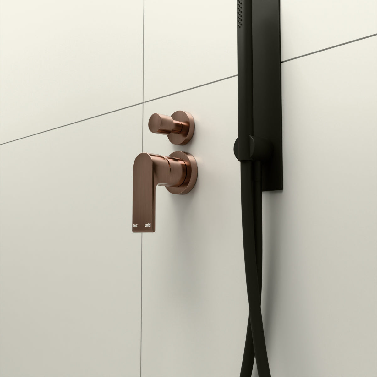 Bianca Shower Mixer With Divertor Separate Back Plate Brushed Bronze