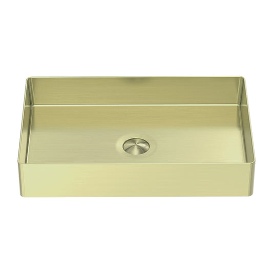 OPAL RECTANGLE STAINLESS STEEL BASIN BRUSHED GOLD