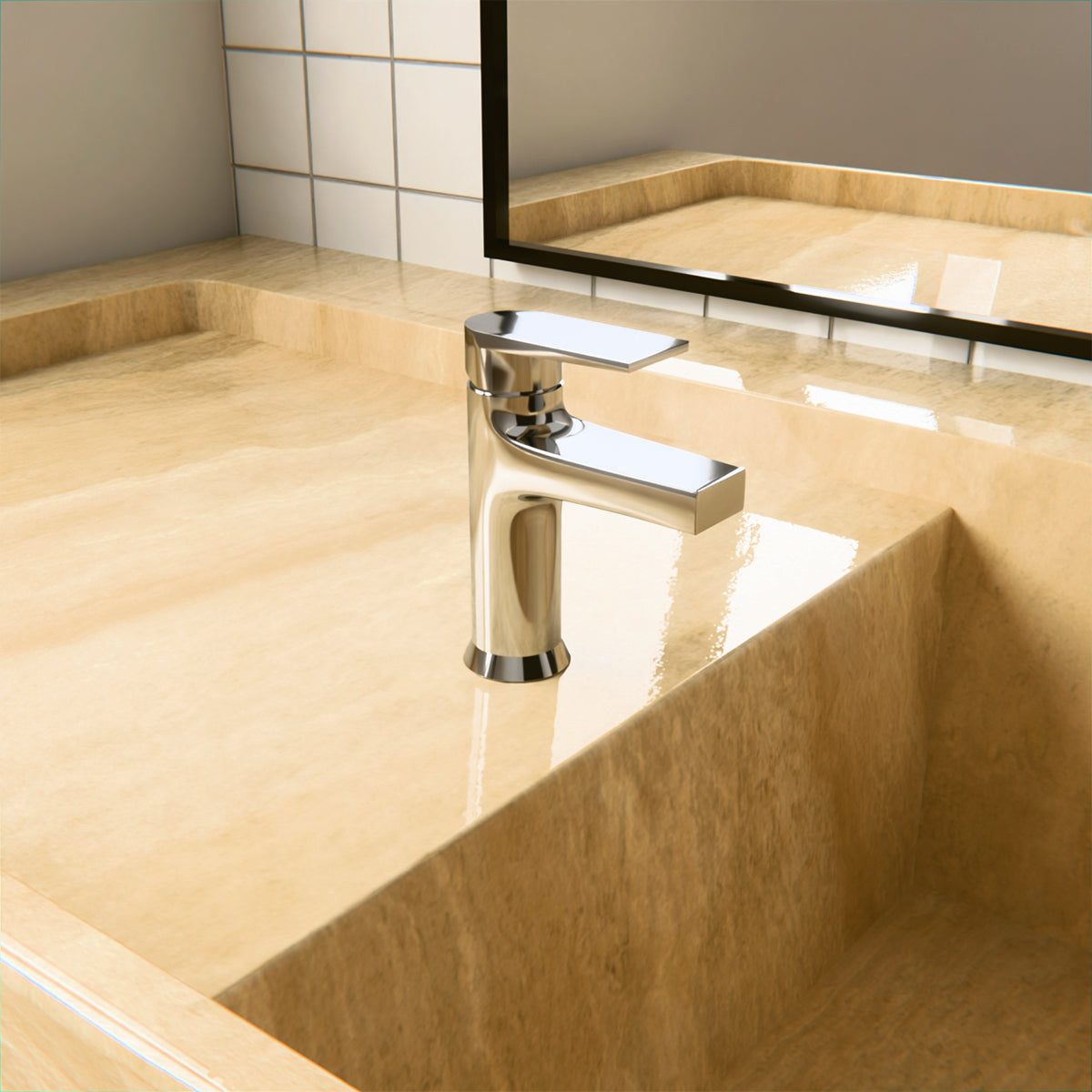 Taut Basin Mixer - Polished Chrome