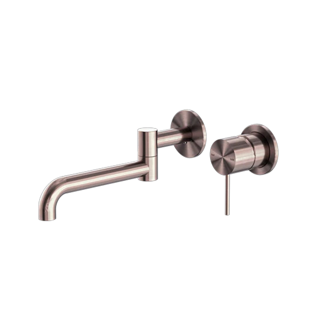 Mecca Wall Basin/Bath Mixer Swivel Spout 225mm Brushed Bronze
