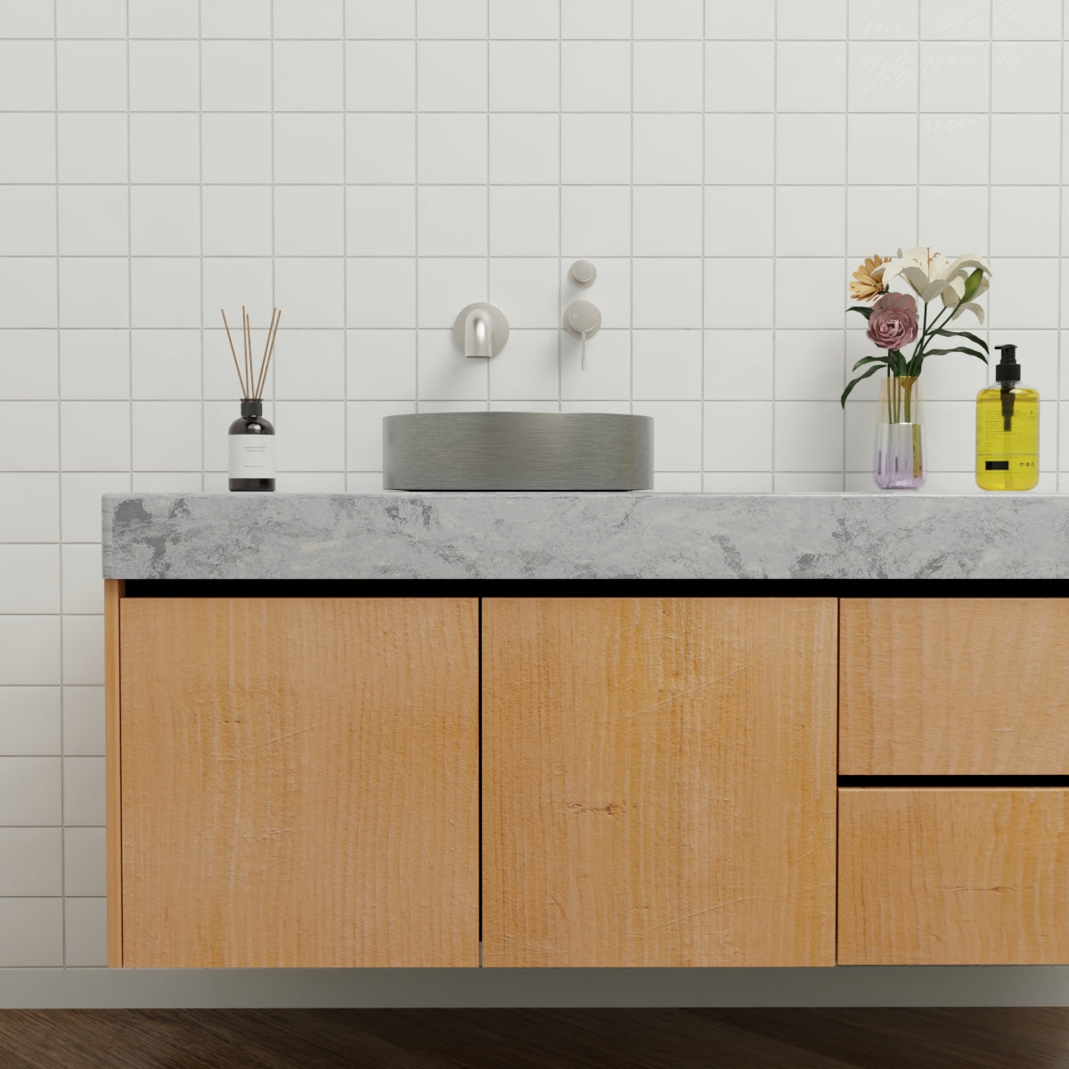 Opal Shower Mixer With Divertor Separate Plate Brushed Nickel