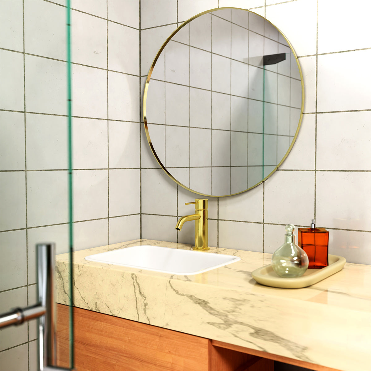 Mecca Basin Mixer Brushed Gold