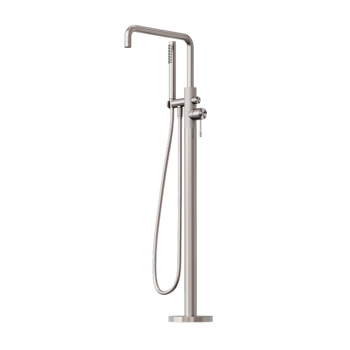 Opal Freestanding Bath Mixer With Hand Shower Brushed Nickel